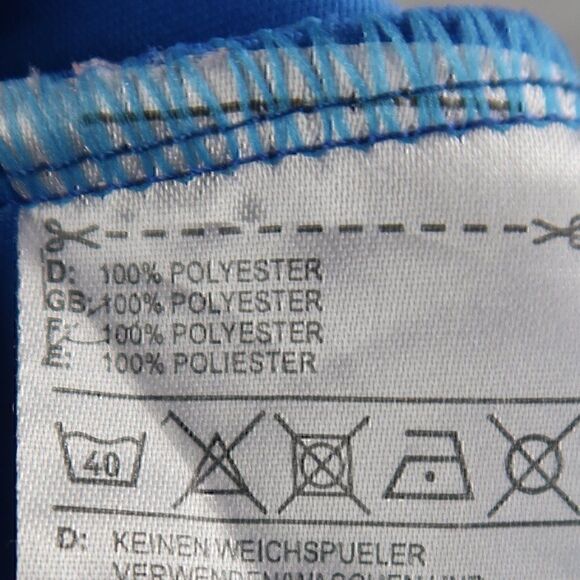 ITALIA FIGC FOOTBALL/SOCCER SHIRT BLUE SHORT SLEEVE V NECK SIZE MEDIUM - Picture 3 of 6